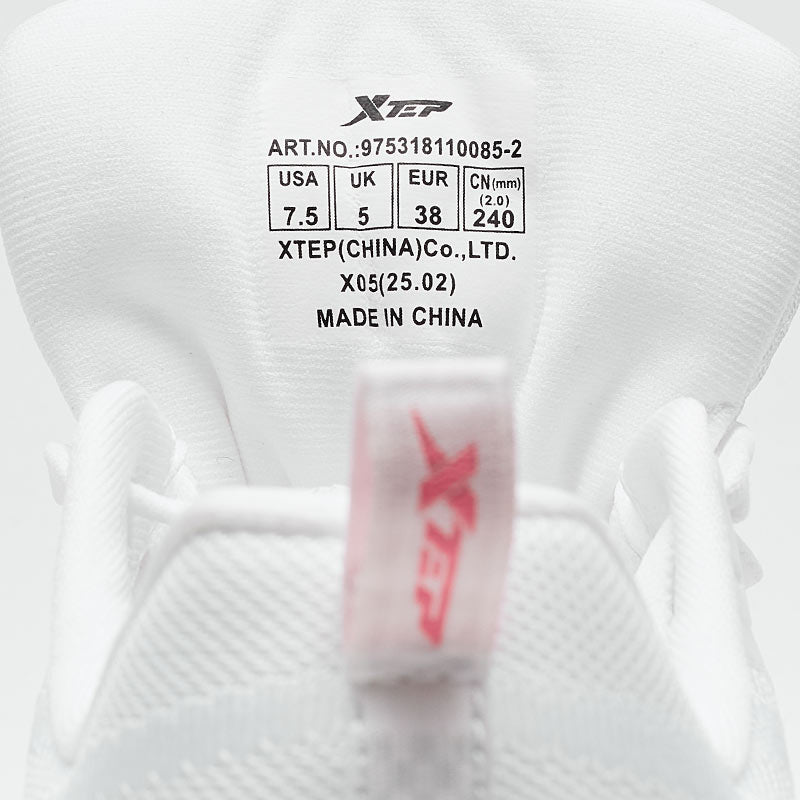 XTEP Women's Running Shoes Classic White/Pink 110085-2