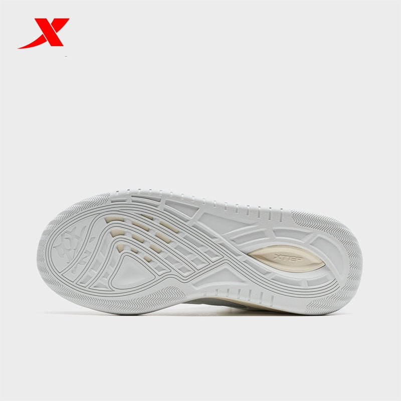 XTEP Women's Skateboarding Shoes Canvas White/Moon Grey/Dawn Grey 310006-14