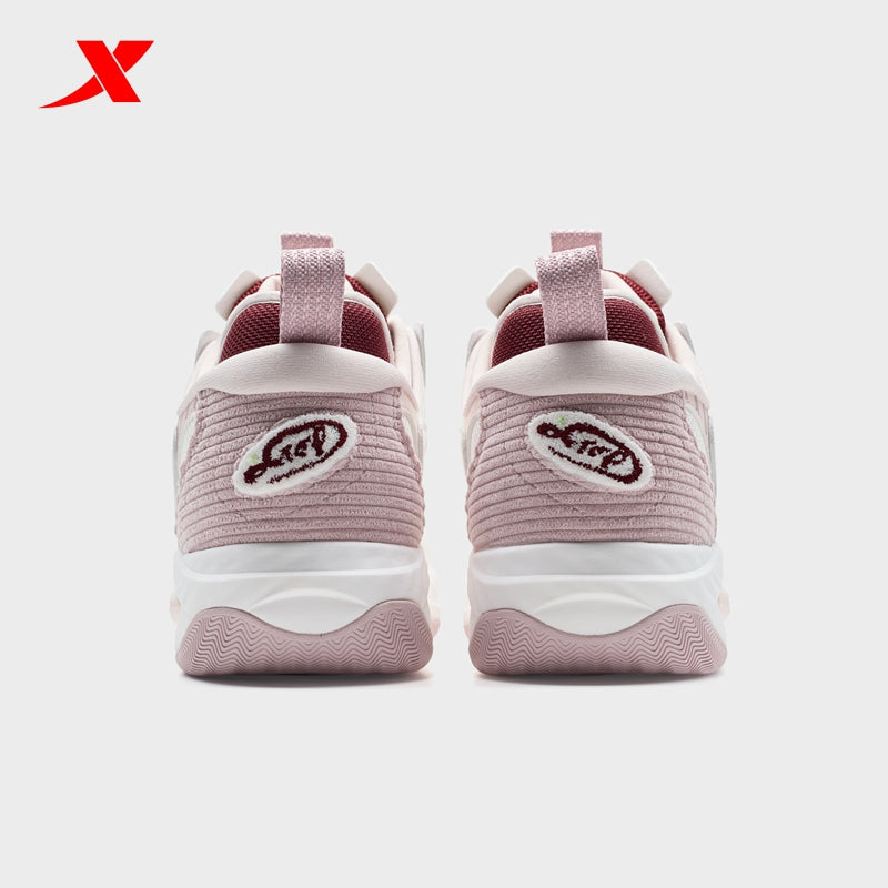 XTEP Women's Skateboarding Shoes Canvas White/Polar Pink/Red 310006-15