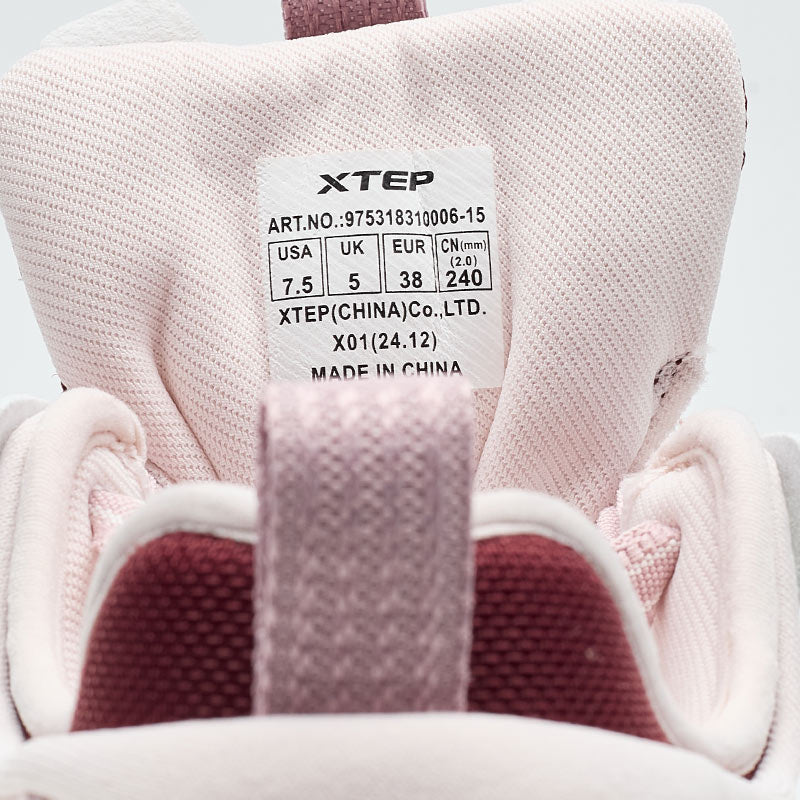 XTEP Women's Skateboarding Shoes Canvas White/Polar Pink/Red 310006-15