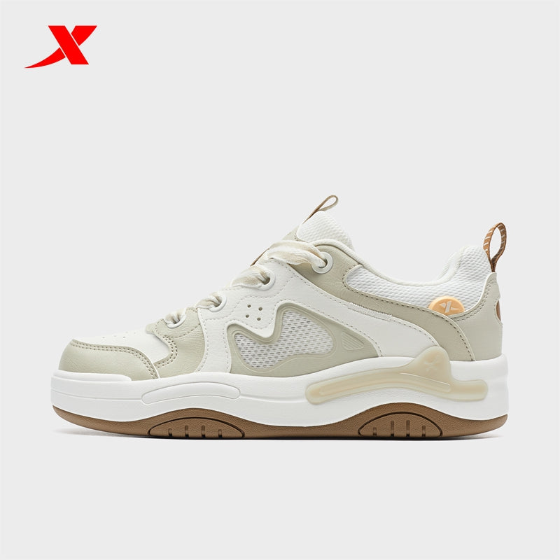 XTEP Women's Skateboarding Shoes Grey/Canvas White 310014-10