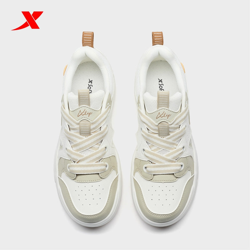 XTEP Women's Skateboarding Shoes Grey/Canvas White 310014-10