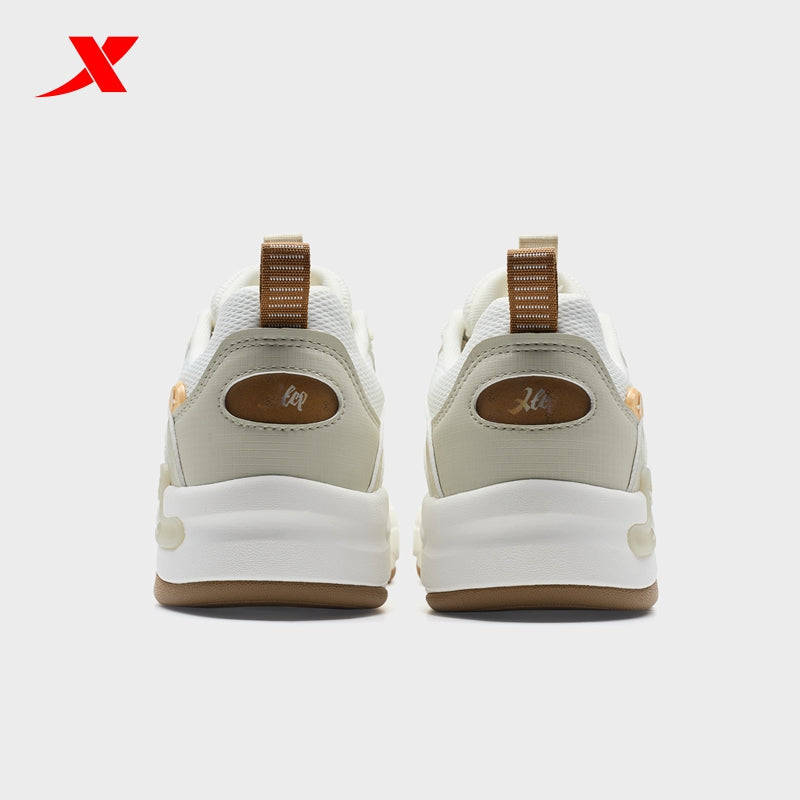 XTEP Women's Skateboarding Shoes Grey/Canvas White 310014-10