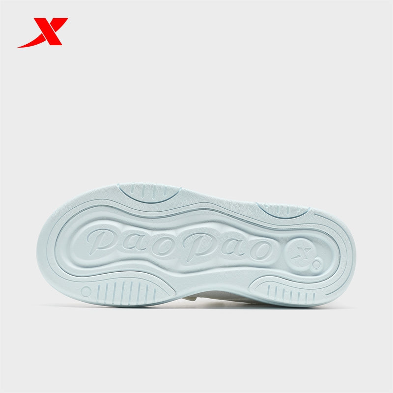 XTEP Women's Skateboarding Shoes Canvas White/Moonstone Blue/Silver 310014-3