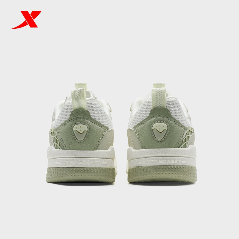 XTEP Women's Skateboarding Shoes Canvas White/Grey/Faint Grey 310028-4