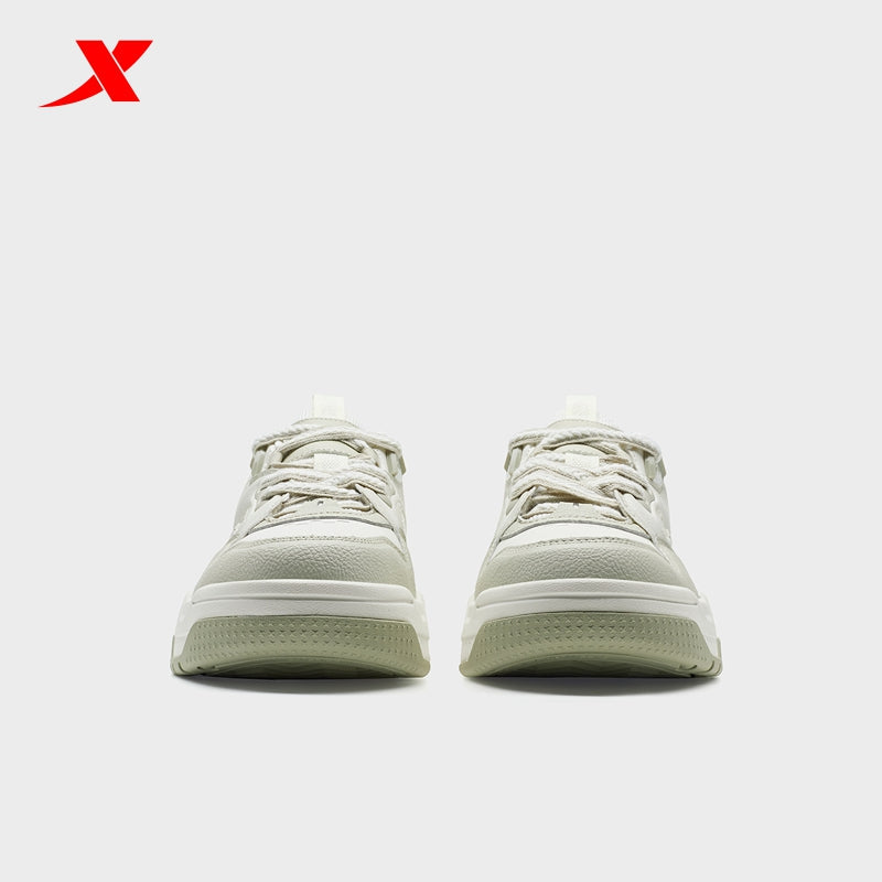 XTEP Women's Skateboarding Shoes Canvas White/Grey/Faint Grey 310028-4