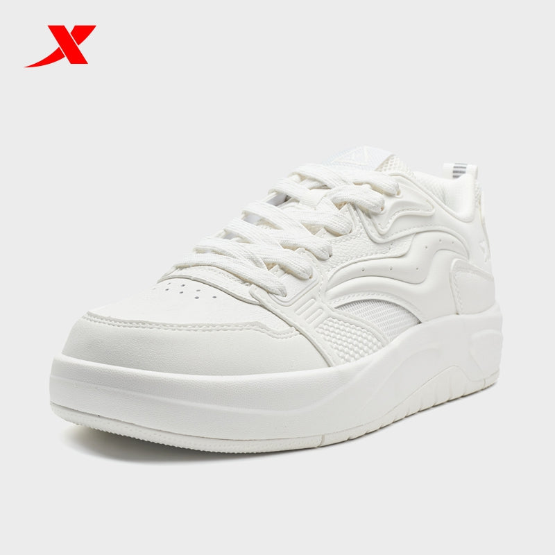 XTEP Women's Skateboarding Shoes Canvas White 310043-4