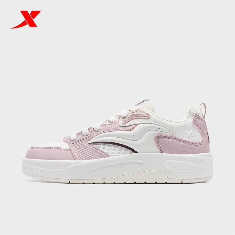 XTEP Women's Skateboarding Shoes Polar Pink/Canvas White/Red 310043-5