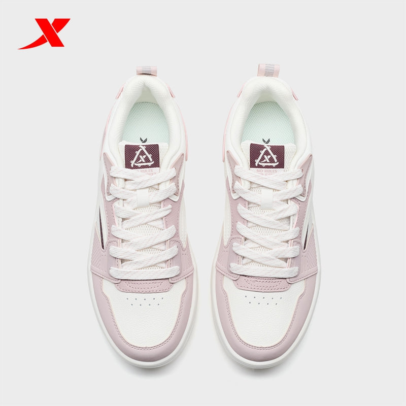 XTEP Women's Skateboarding Shoes Polar Pink/Canvas White/Red 310043-5