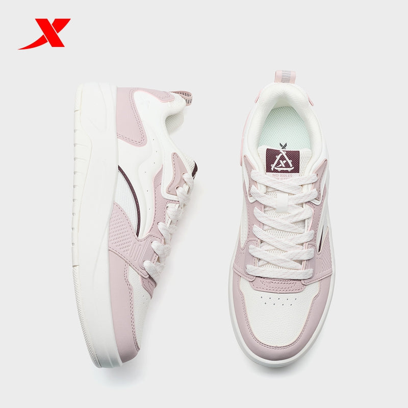 XTEP Women's Skateboarding Shoes Polar Pink/Canvas White/Red 310043-5