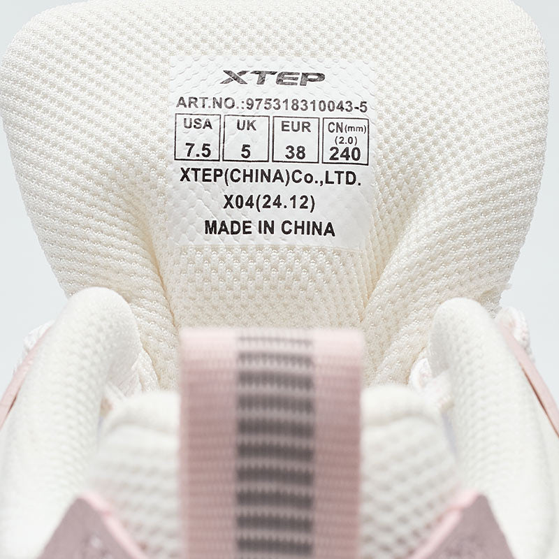 XTEP Women's Skateboarding Shoes Polar Pink/Canvas White/Red 310043-5