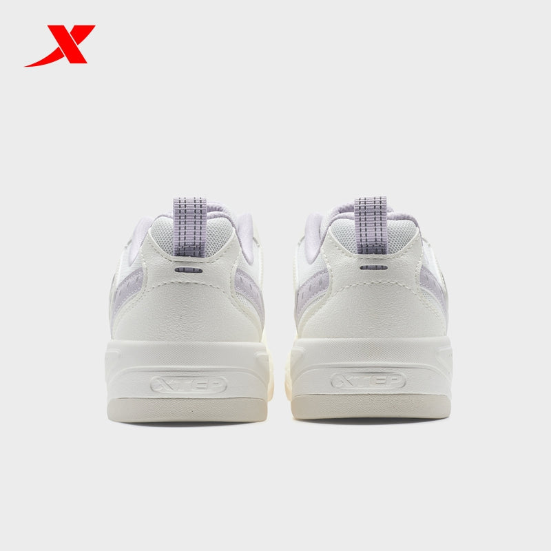 XTEP Women's Skateboarding Shoes Canvas White/Turbid Purple 310060-3