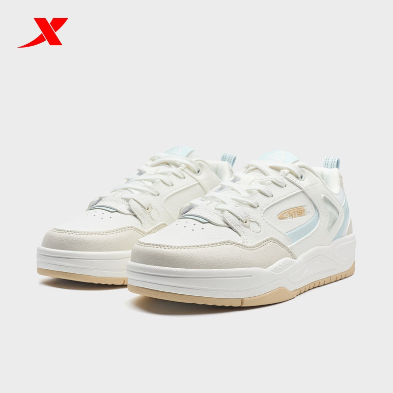 XTEP Women's Skateboarding Shoes Canvas White/Alabaster/Moonstone Blue 310060-8