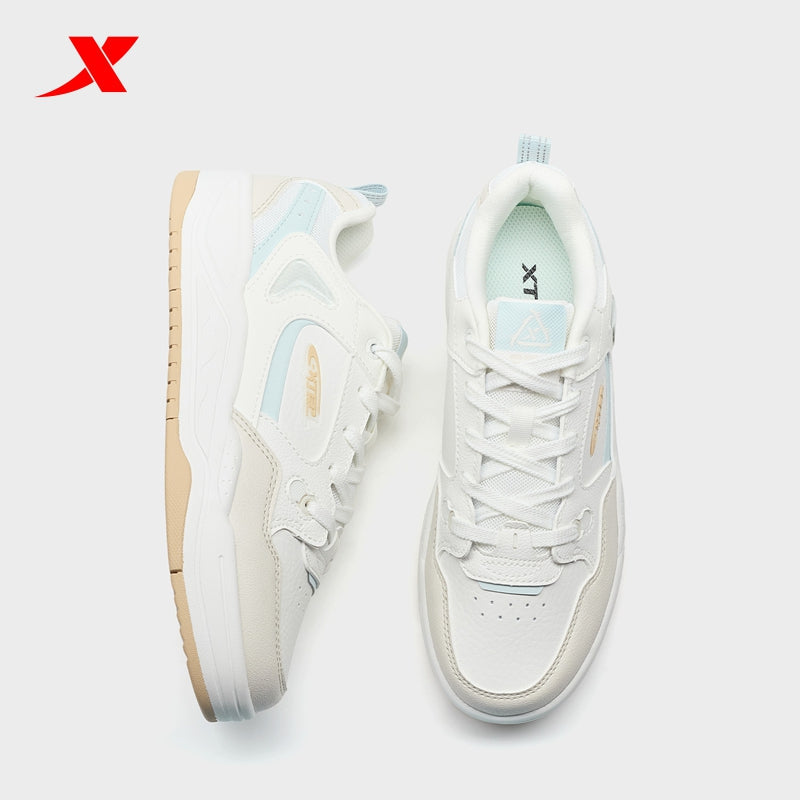 XTEP Women's Skateboarding Shoes Canvas White/Alabaster/Moonstone Blue 310060-8