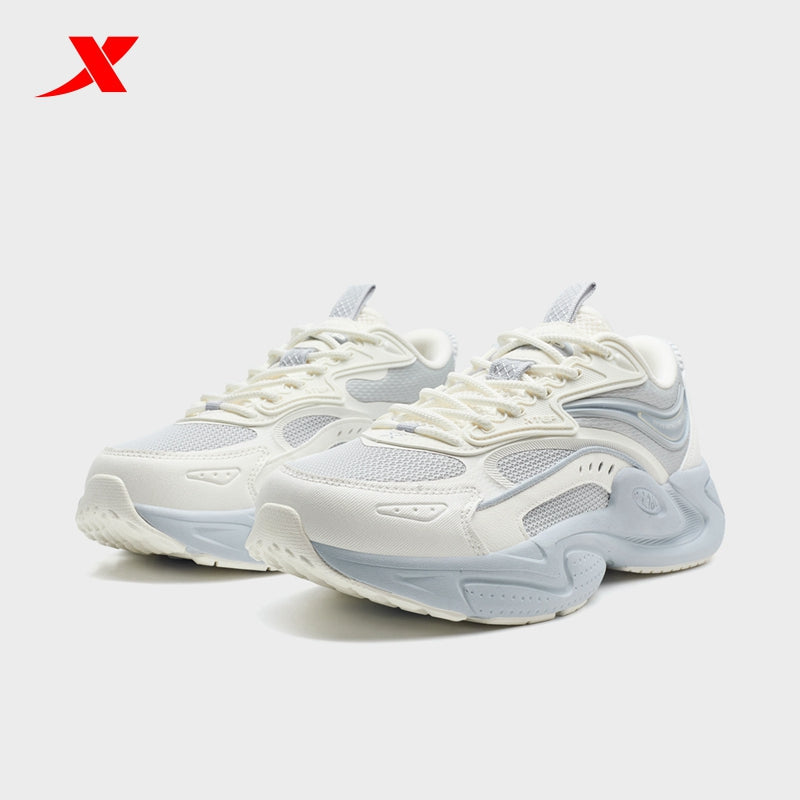 XTEP Women's Casual Shoes Canvas White/Moon Grey 320003-3