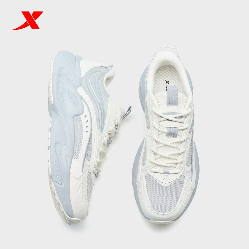 XTEP Women's Casual Shoes Canvas White/Moon Grey 320003-3