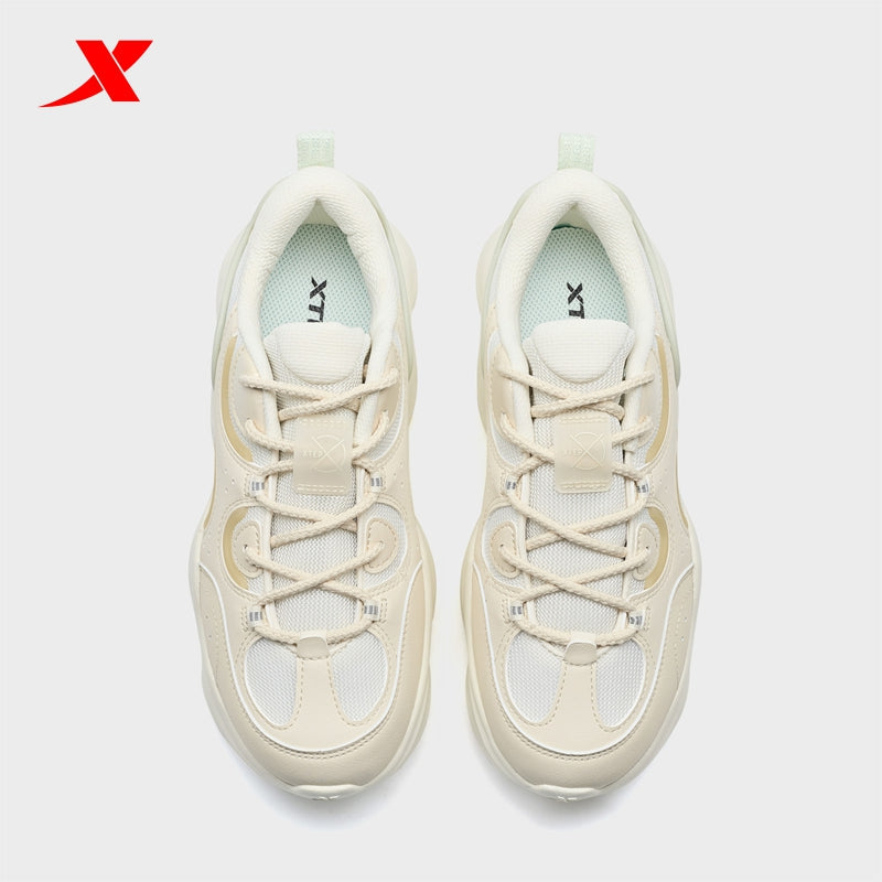 XTEP Women's Casual Shoes White Tea/Grey 320006-5