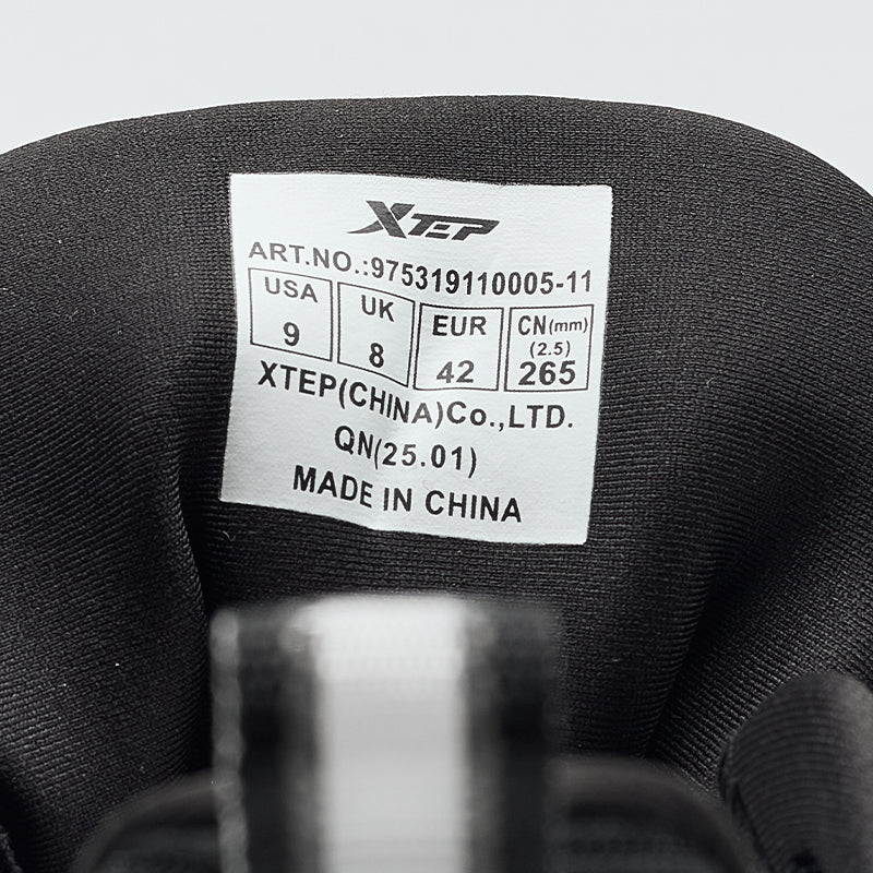 XTEP UltraFast 6.0 -Men's Running Shoes Black/Charcoal Grey110005-11