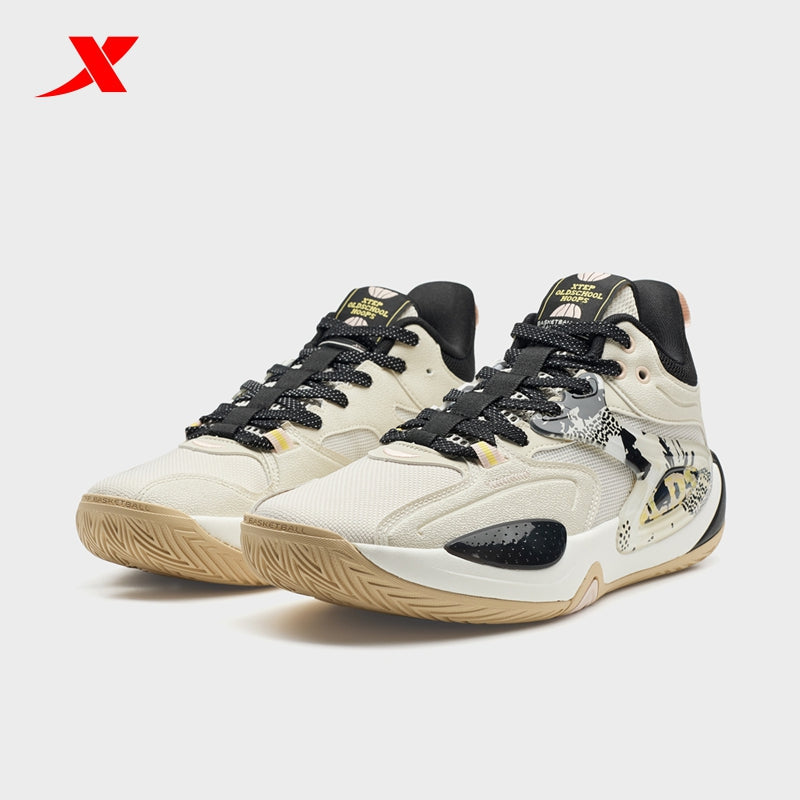 XTEP Men's basketball Shoes White Tea/Black210007-2