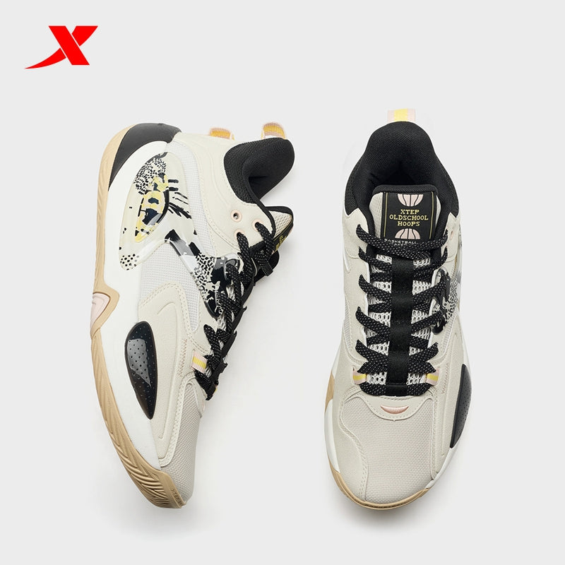 XTEP Men's basketball Shoes White Tea/Black210007-2