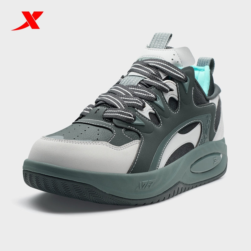 XTEP Men's Skateboarding Shoes Carbon Blk/Moon Grey/Blue310005-8