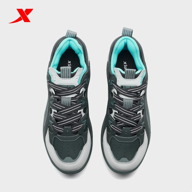 XTEP Men's Skateboarding Shoes Carbon Blk/Moon Grey/Blue310005-8