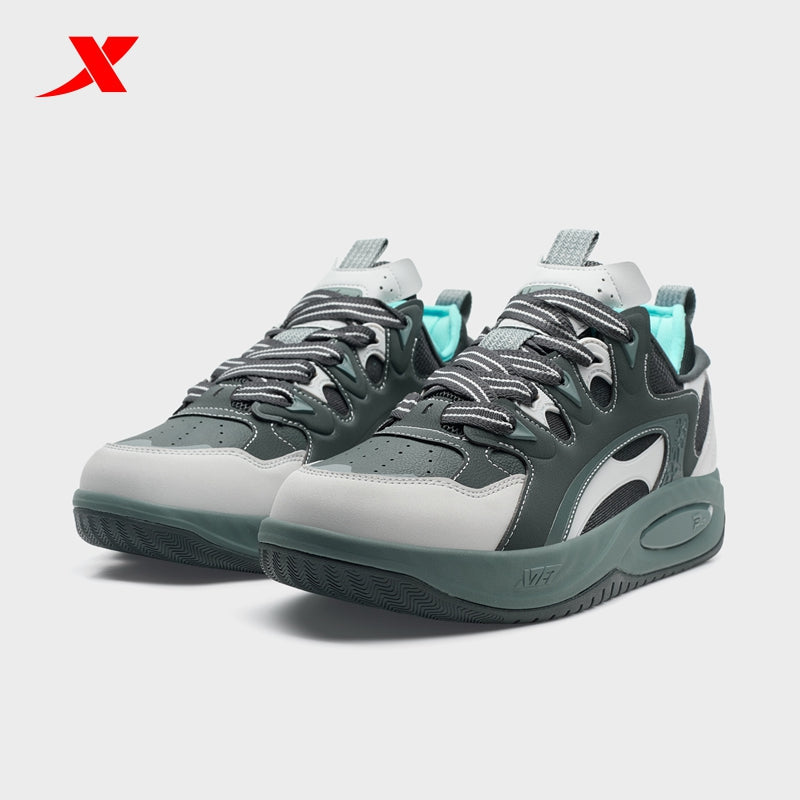 XTEP Men's Skateboarding Shoes Carbon Blk/Moon Grey/Blue310005-8