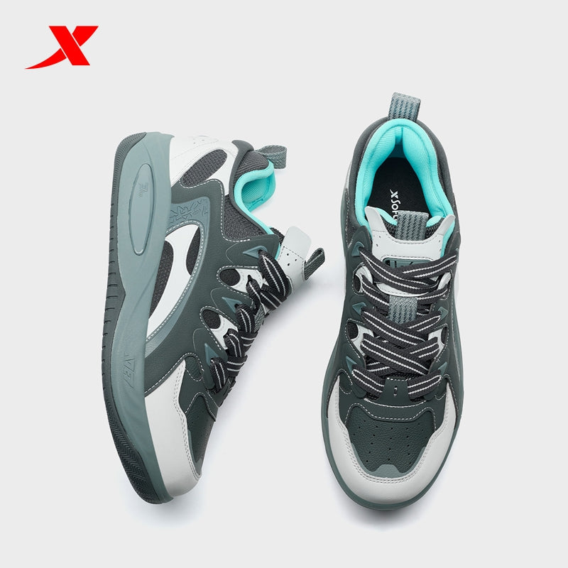 XTEP Men's Skateboarding Shoes Carbon Blk/Moon Grey/Blue310005-8