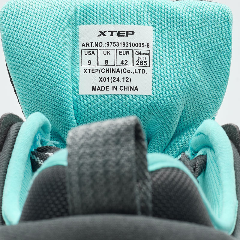 XTEP Men's Skateboarding Shoes Carbon Blk/Moon Grey/Blue310005-8