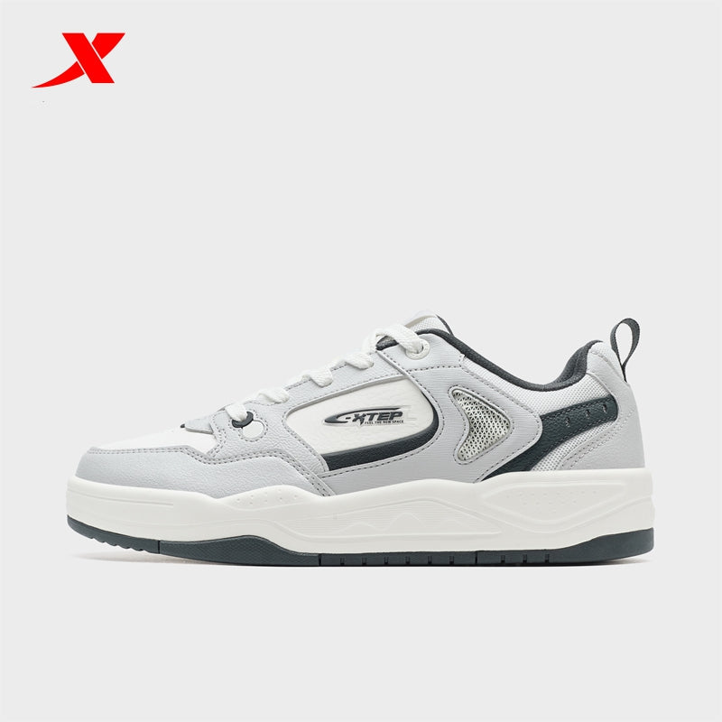 XTEP Men's Skateboarding Shoes Phantom Grey/Canvas White/Carbon Blk310017-3
