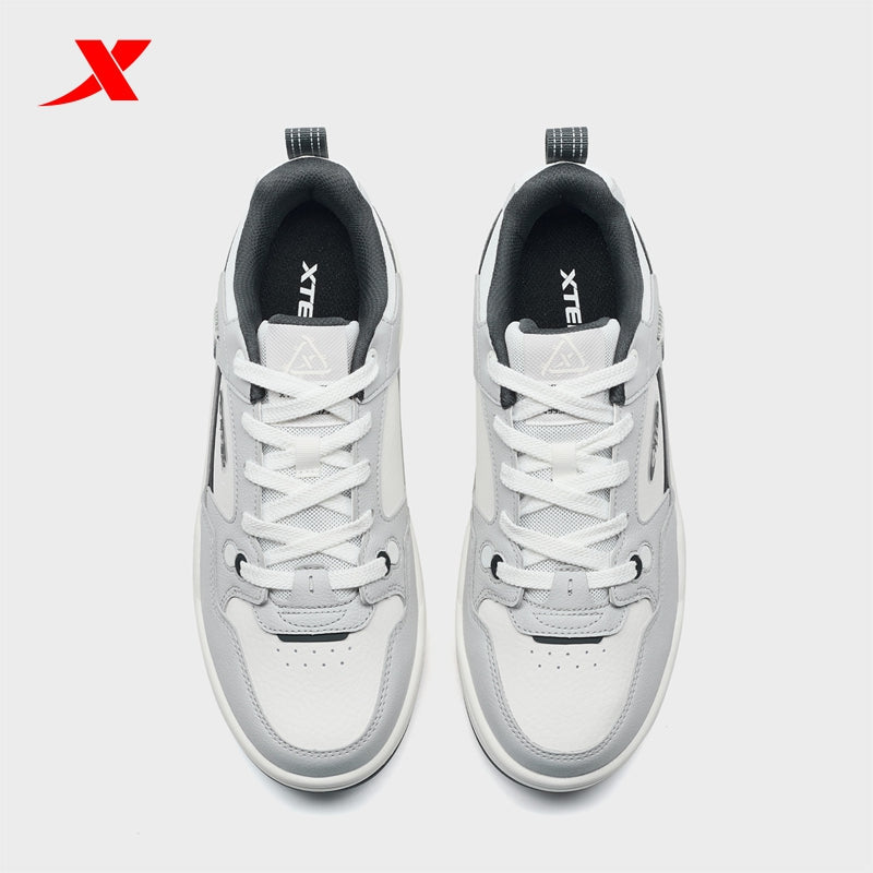 XTEP Men's Skateboarding Shoes Phantom Grey/Canvas White/Carbon Blk310017-3