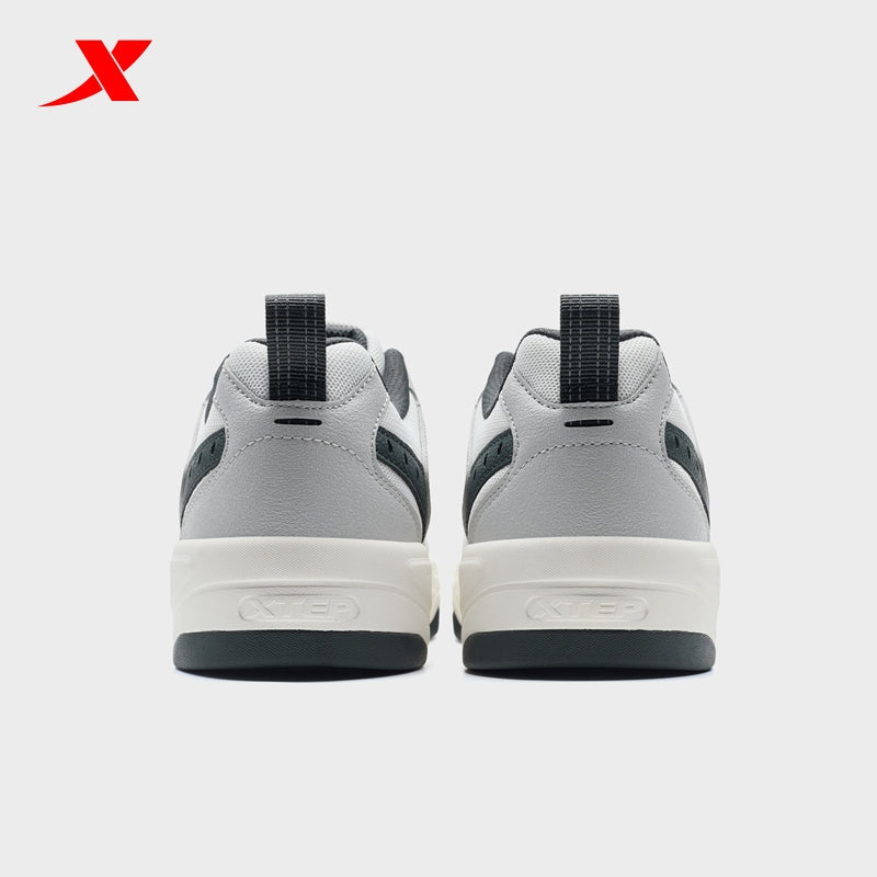 XTEP Men's Skateboarding Shoes Phantom Grey/Canvas White/Carbon Blk310017-3