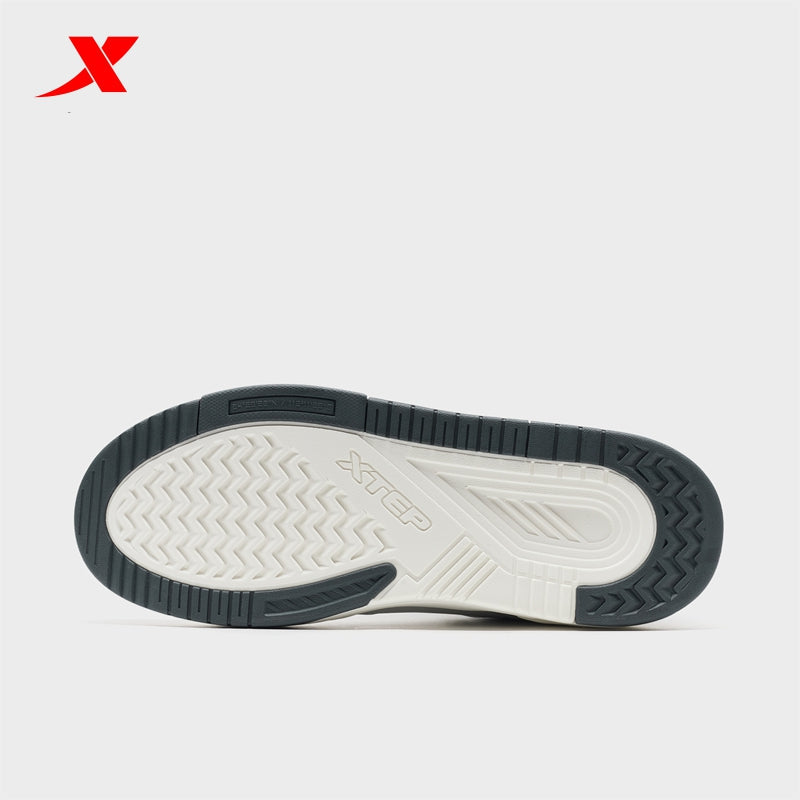 XTEP Men's Skateboarding Shoes Phantom Grey/Canvas White/Carbon Blk310017-3