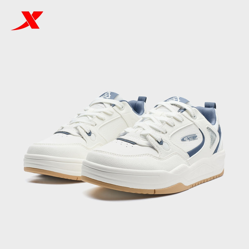 XTEP Men's Skateboarding Shoes Canvas White/Blue310017-6