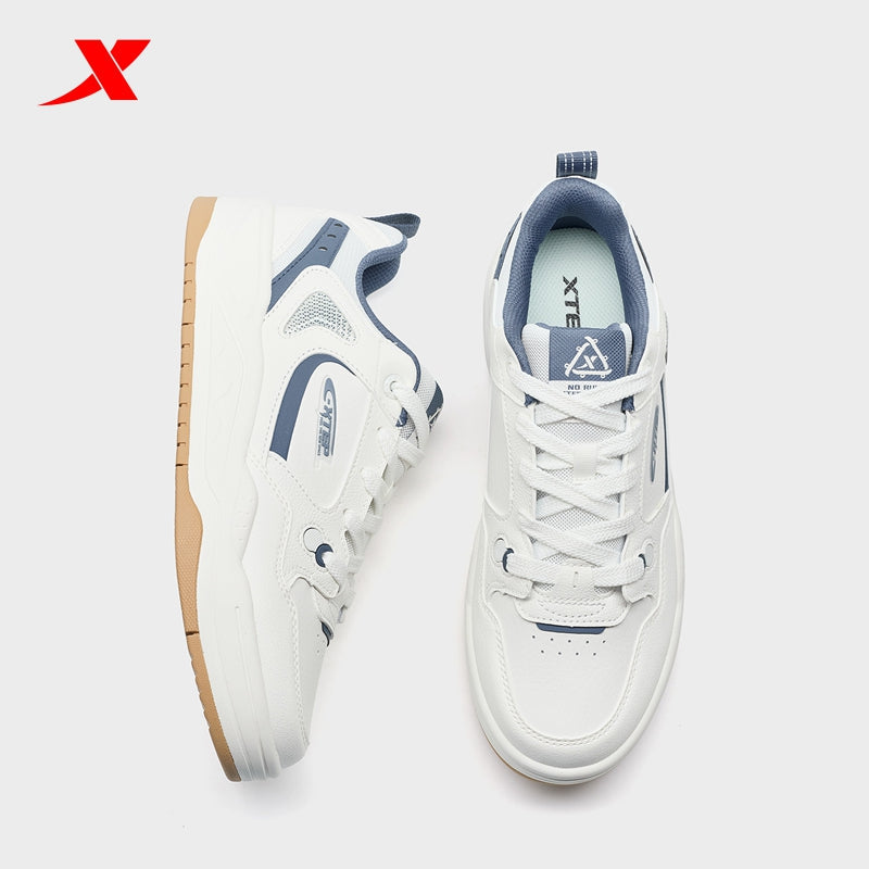 XTEP Men's Skateboarding Shoes Canvas White/Blue310017-6