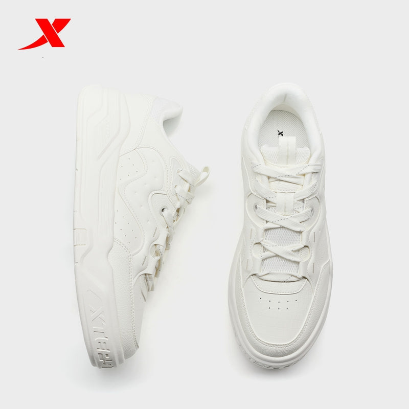 XTEP Men's Skateboarding Shoes Canvas White310037-1
