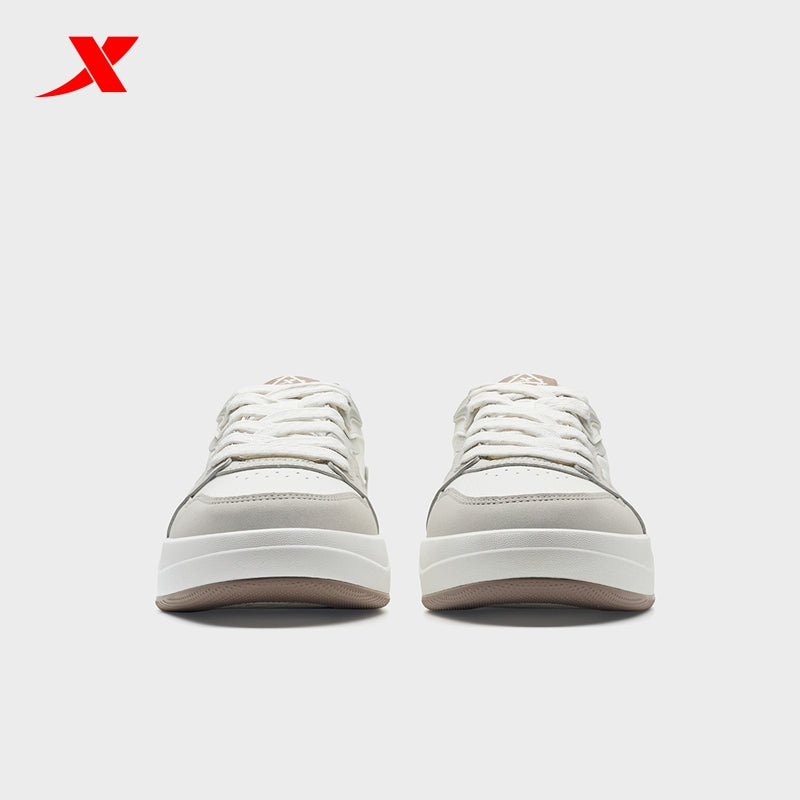 XTEP Men's Skateboarding Shoes Dove Grey/Canvas White/Tea Brown310052-7