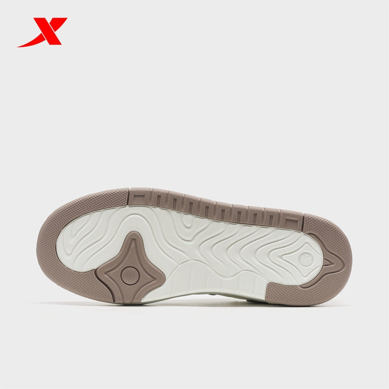 XTEP Men's Skateboarding Shoes Dove Grey/Canvas White/Tea Brown310052-7