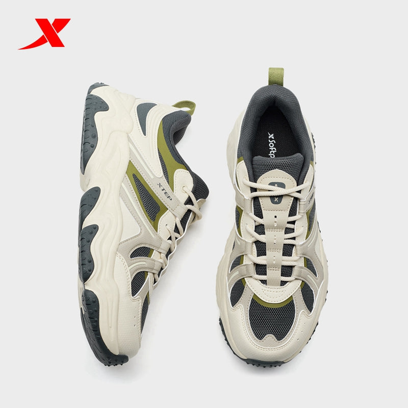 XTEP Volcano V2 Men's Casual Shoes White Tea/Apricot03/Carbon Blk320015-7