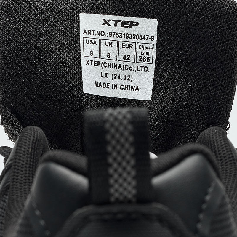 XTEP Men's Casual Shoes Black/Charcoal Grey320047-9